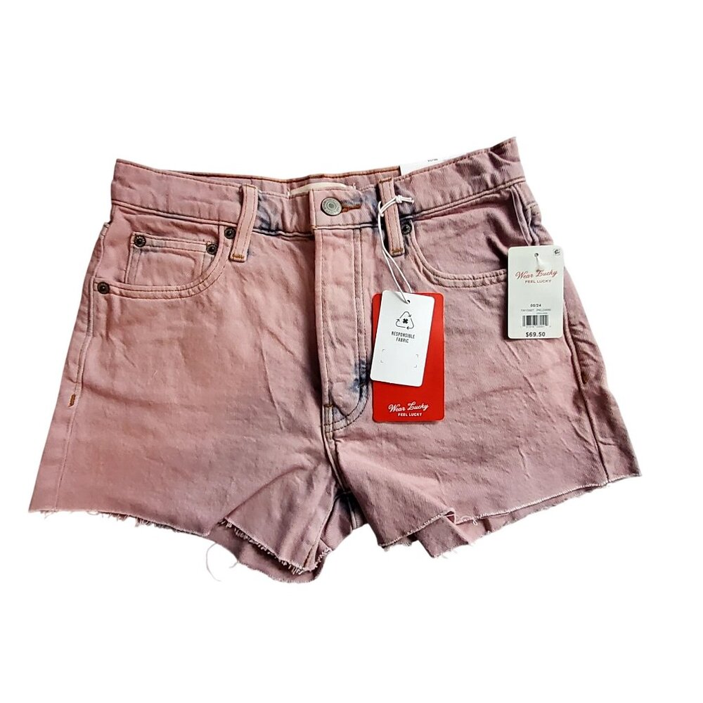 Lucky Brand Pink Cutoff Denim Shorts W/ Responsible Fabric Size 00/24